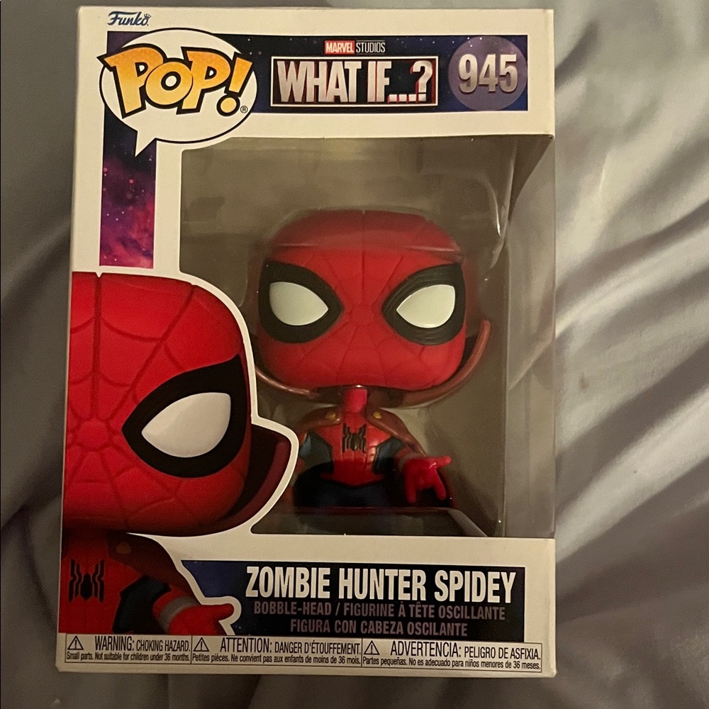Funko Pop Marvel What If Zombie Hunter Spidey Red and Black